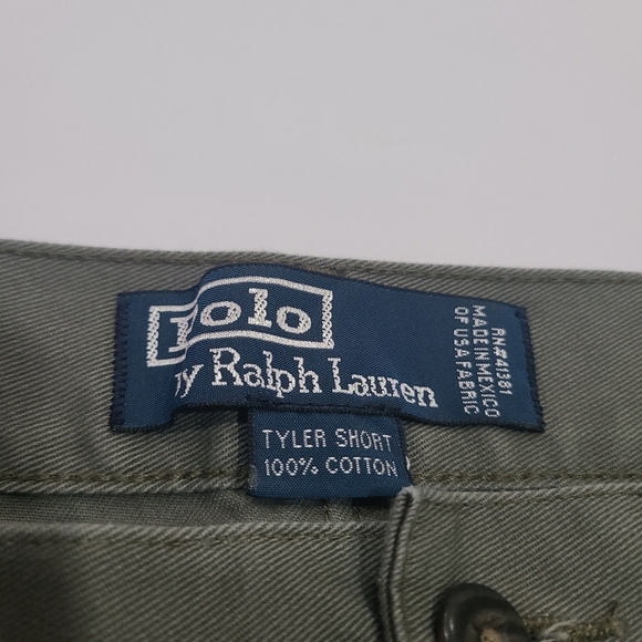 Vintage Polo Ralph Lauren  Men's Olive Green Tyler Shorts Sz.38 - Picture 5 of 9